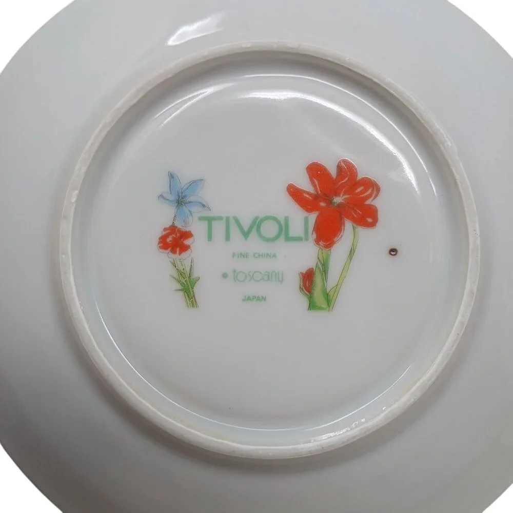 5 Tivoli Toscany Japan Fine China Demitasse Cup & Saucer Set Floral Vintage #WS5